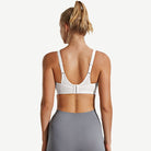 Full Coverage Wireless Sports Bra, White Wingslove