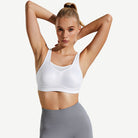 Full Coverage Wireless Sports Bra, White Wingslove