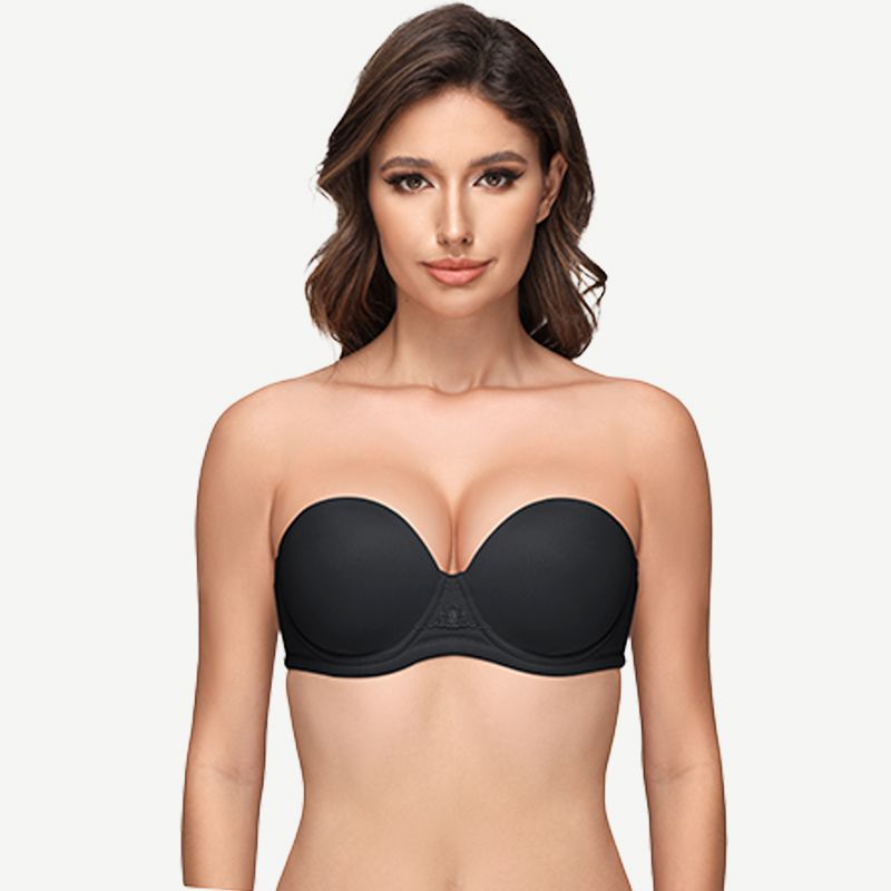 Full Figure Strapless Multiway Bra with Underwire, Black Wingslove