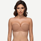 Full Figure Strapless Multiway Bra with Underwire, Coffee Wingslove