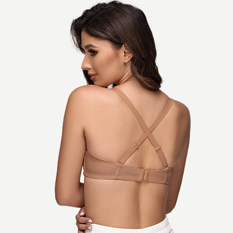 Full Figure Strapless Multiway Bra with Underwire, Coffee Wingslove