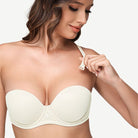 Full Figure Strapless Multiway Bra with Underwire, Ivory Wingslove