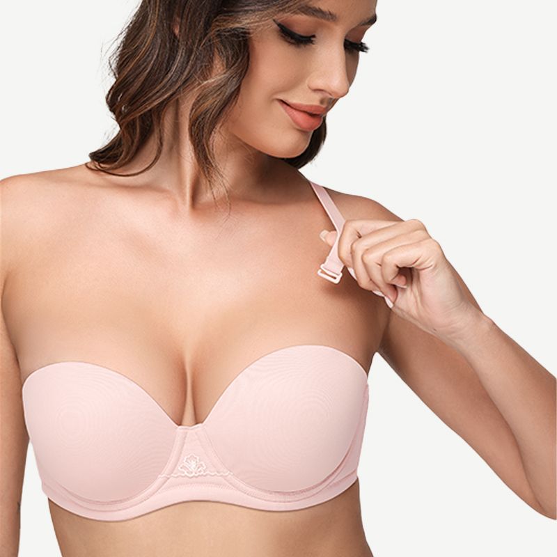 Full Figure Strapless Multiway Bra with Underwire, Pink Wingslove