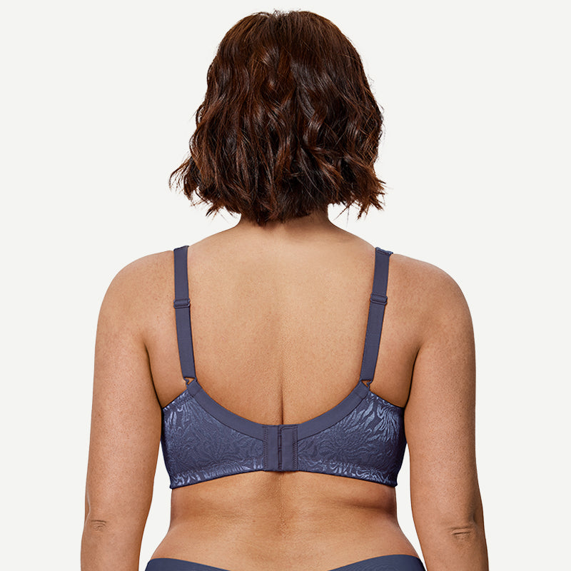 Minimizer Bra Non Padded Wire-free Grey Blue - WingsLove