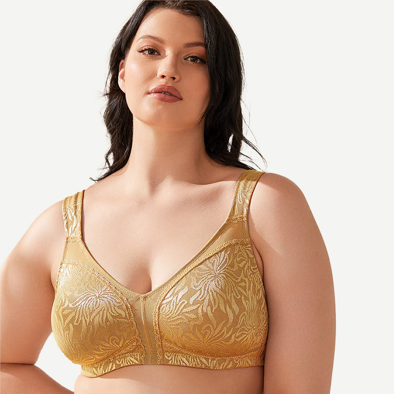 Minimizer Bra Non Padded Wire-free Gold - WingsLove