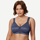 Minimizer Bra Non Padded Wire-free Grey Blue - WingsLove