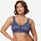 Full Coverage Minimizer Bra Wire-free, Grey Blue