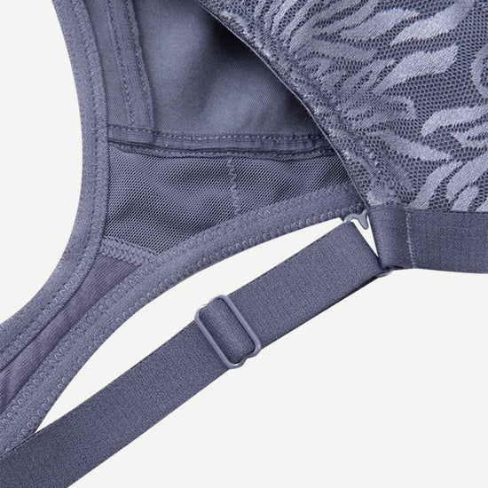 Minimizer Bra Non Padded Wire-free Grey Blue - WingsLove