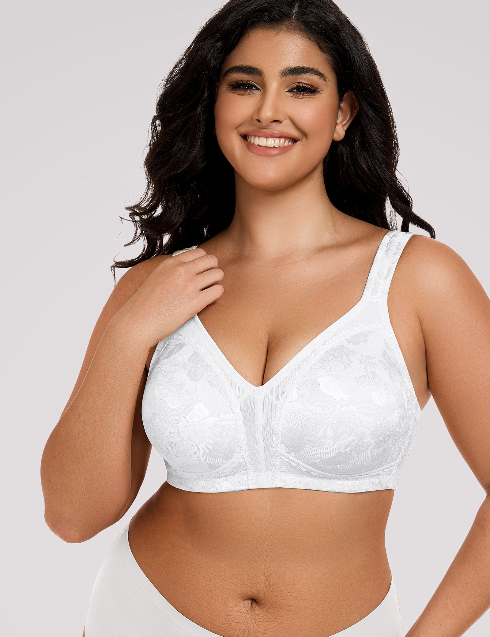 Minimizer Bras Full Coverage Wirefree, White Wingslove