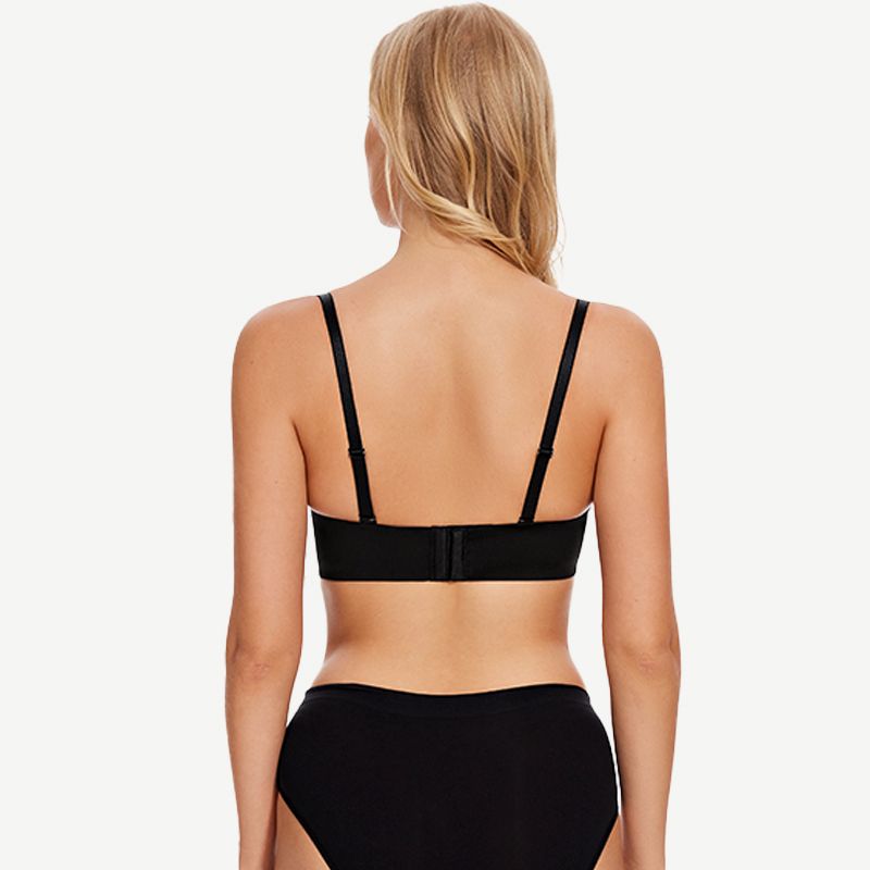 Multiway Push-Up Strapless Wireless Bra, Black Wingslove