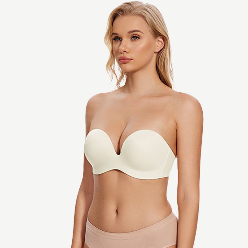 Multiway Push-Up Strapless Wireless Bra, Ivory Wingslove