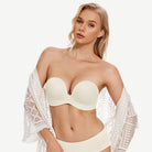 Multiway Push-Up Strapless Wireless Bra, Ivory Wingslove