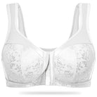 Plus Size Front Closure  Hook Wireless White Minimizer Bra For Senior Wingslove