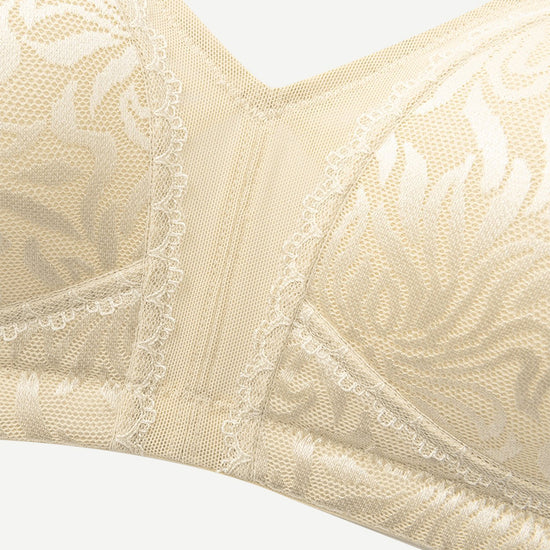 Plus Sizes Minimizer Bra Non Padded Wire-free Nude wingslove