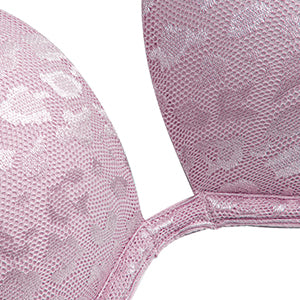 Push Up Deep V Plunge Underwire Multiway 2 Cups Up Purple