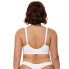 Seamless Plus Size Plunge Push-Up Bra Underwire, White Wingslove