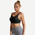 Seamless Sports Bra Wireless Comfort, Black Wingslove