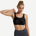 Seamless Sports Bra Wireless Comfort, Black Wingslove