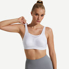 Seamless Sports Bra Wireless Comfort, White Wingslove
