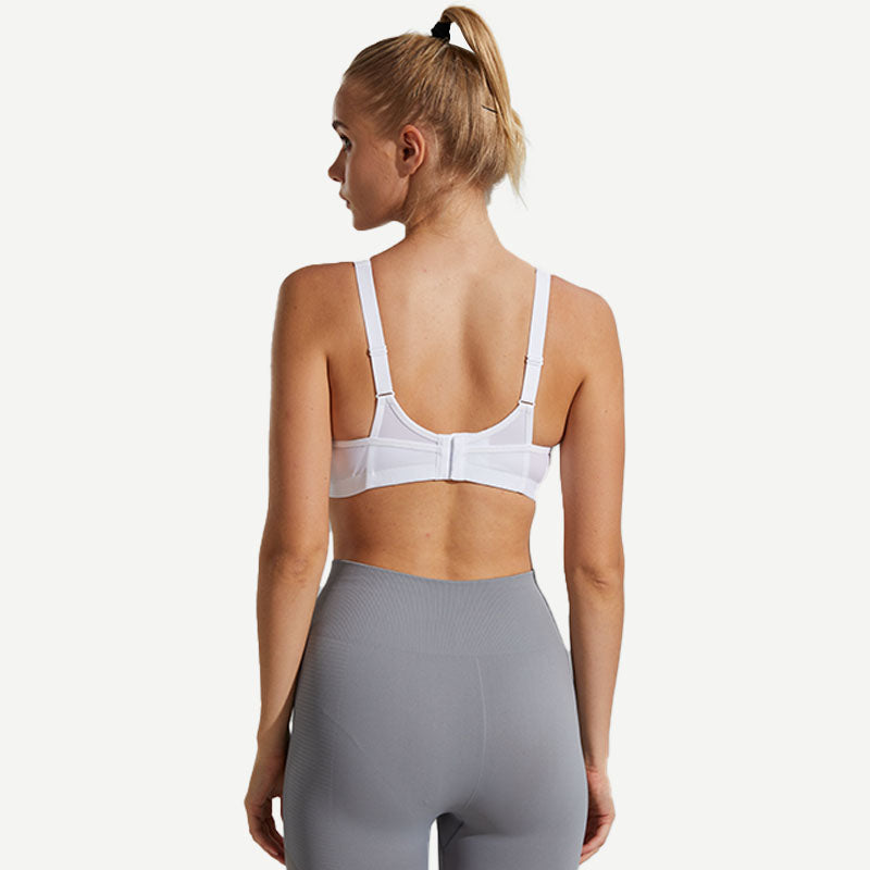 Seamless Sports Bra Wireless Comfort, White Wingslove