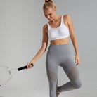 Seamless Sports Bra Wireless Comfort, White Wingslove