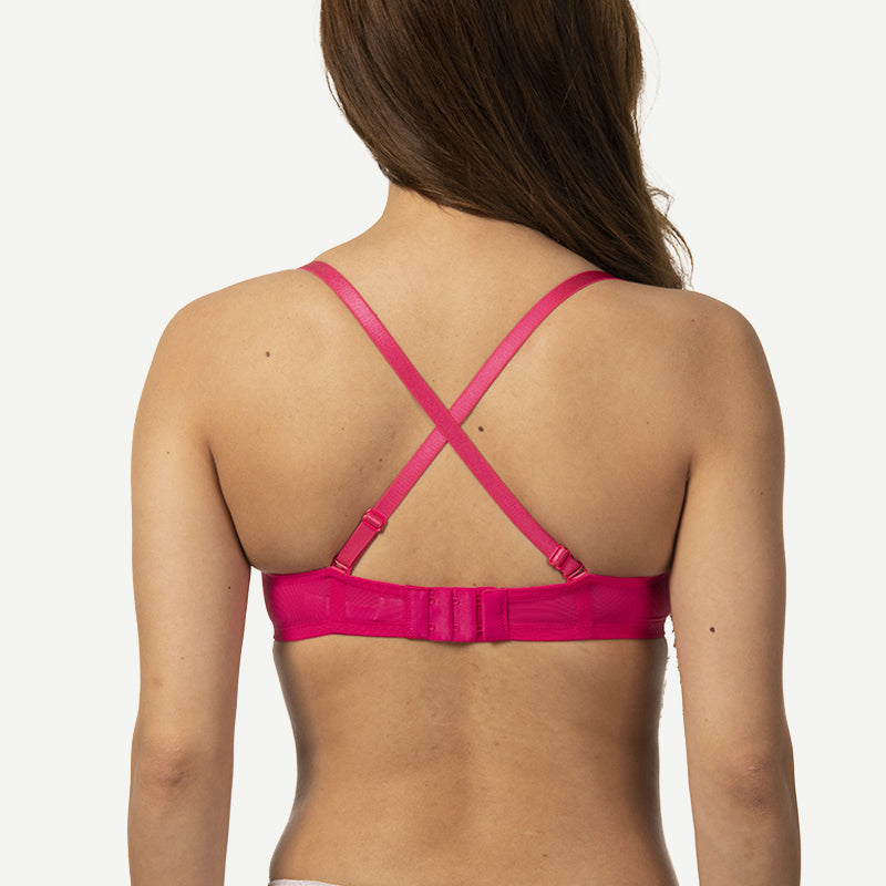 See Through Underwire Demi Sheer Bralette Bra Rose Red Wingslove