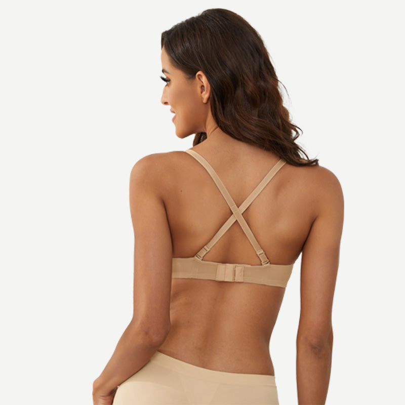 See Through Underwire Demi Sheer Balconette Bra Dark Nude Wingslove