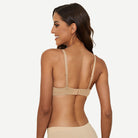 See Through Underwire Demi Sheer Balconette Bra Dark Nude Wingslove