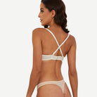 See Through Underwire Demi Sheer Balconette Bra Light Nude wingslove
