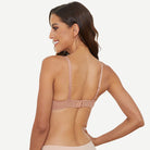 See Through Underwire Demi Sheer Balconette Bra Milk Coffee Wingslove