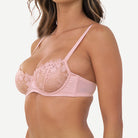 See Through Underwire Demi Sheer Bralette Bra Pink Wingslove