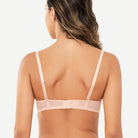 See Through Underwire Demi Sheer Bralette Bra Pink Nude Wingslove