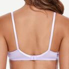 Sheer Lace Underwire Demi Bra with Plunge Neckline, Light Purple