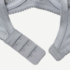Unlined See Through 1/2 Cup Mesh Demi Shelf Underwired Bra Grey Wingslove