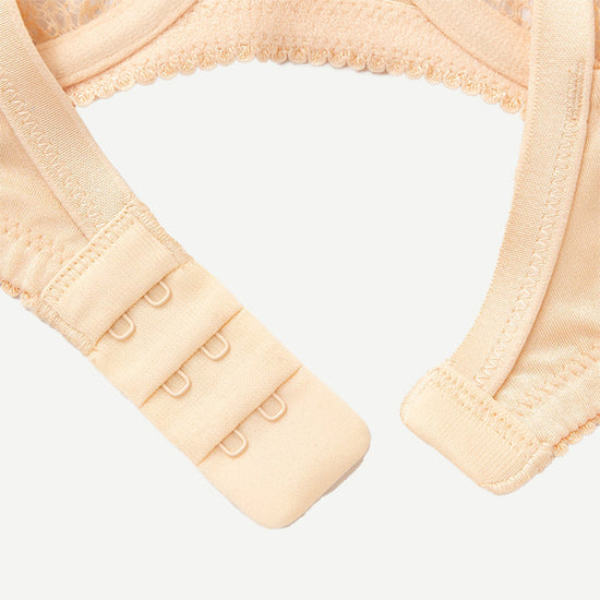 Unlined See Through 1/2 Cup Mesh Demi Shelf Underwired Bra Nude Wingslove