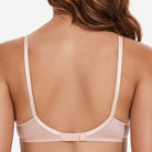 Unlined See Through Mesh Demi Shelf Underwired Bra Pink Nude wingslove
