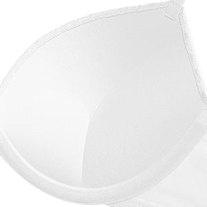 White Push Up Deep V Plunge Underwire Multiway 2 Cups Up