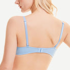 Wingslove Deep V Padded Push Up Bra with Underwire, Blue