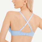 Wingslove Deep V Padded Push Up Bra with Underwire, Blue