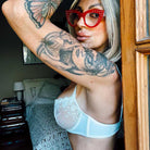 Wingslove See through Underwire Lace bra Sheer Mesh Unlined Balconette, White