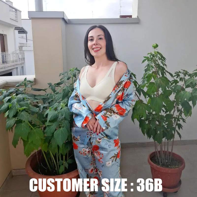 Wingslove Wireless Bras for Women No Underwire Seamless Bra Smooth Plunge Comfort Bralettes Mesh Straps Support