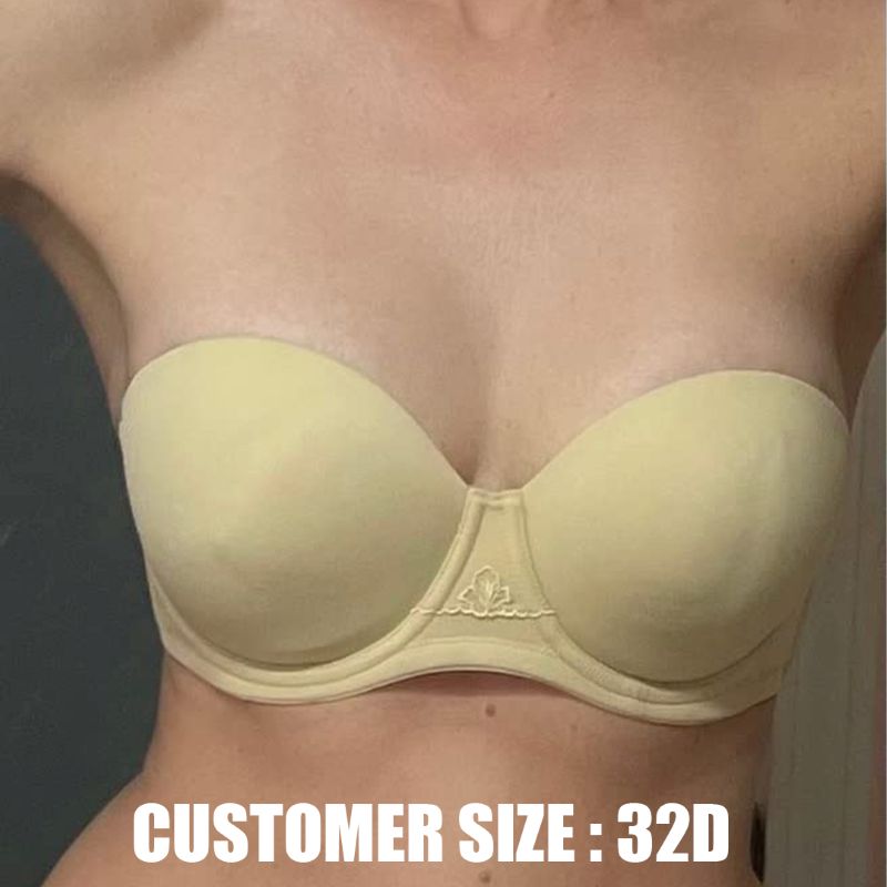 Wingslove Women's Strapless Full Figure Bra Underwire Multiway Contour Plus Size Bra Black