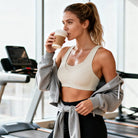 Wireless Sports Non-Padded Bra Bounce Control, Ivory Wingslove