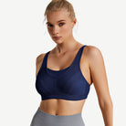 Wireless Sports Non-Padded Bra Bounce Control, Navy Wingslove