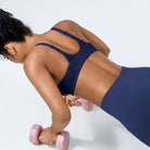 Wireless Sports Non-Padded Bra Bounce Control, Navy Wingslove