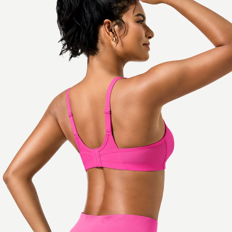 Wireless Sports Non-Padded Bra Bounce Control, Rose wingslove