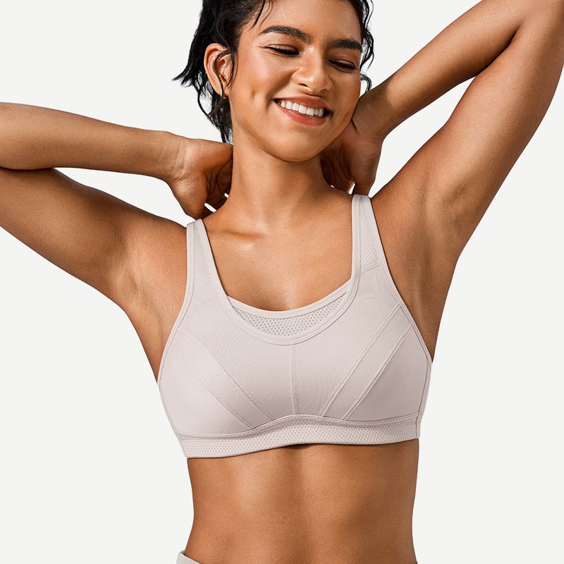 Wireless Sports Non-Padded Bra Bounce Control, Sliver Wingslove