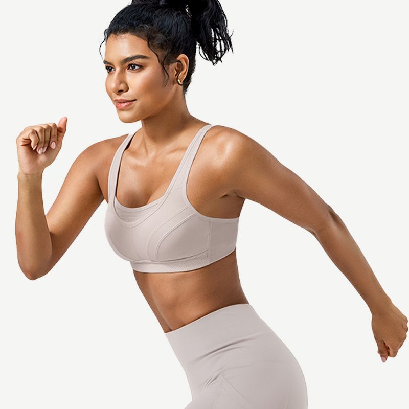 Wireless Sports Non-Padded Bra Bounce Control, Sliver Wingslove