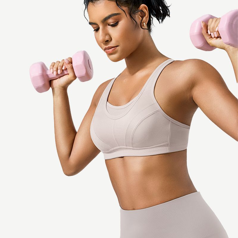 Wireless Sports Non-Padded Bra Bounce Control, Sliver Wingslove