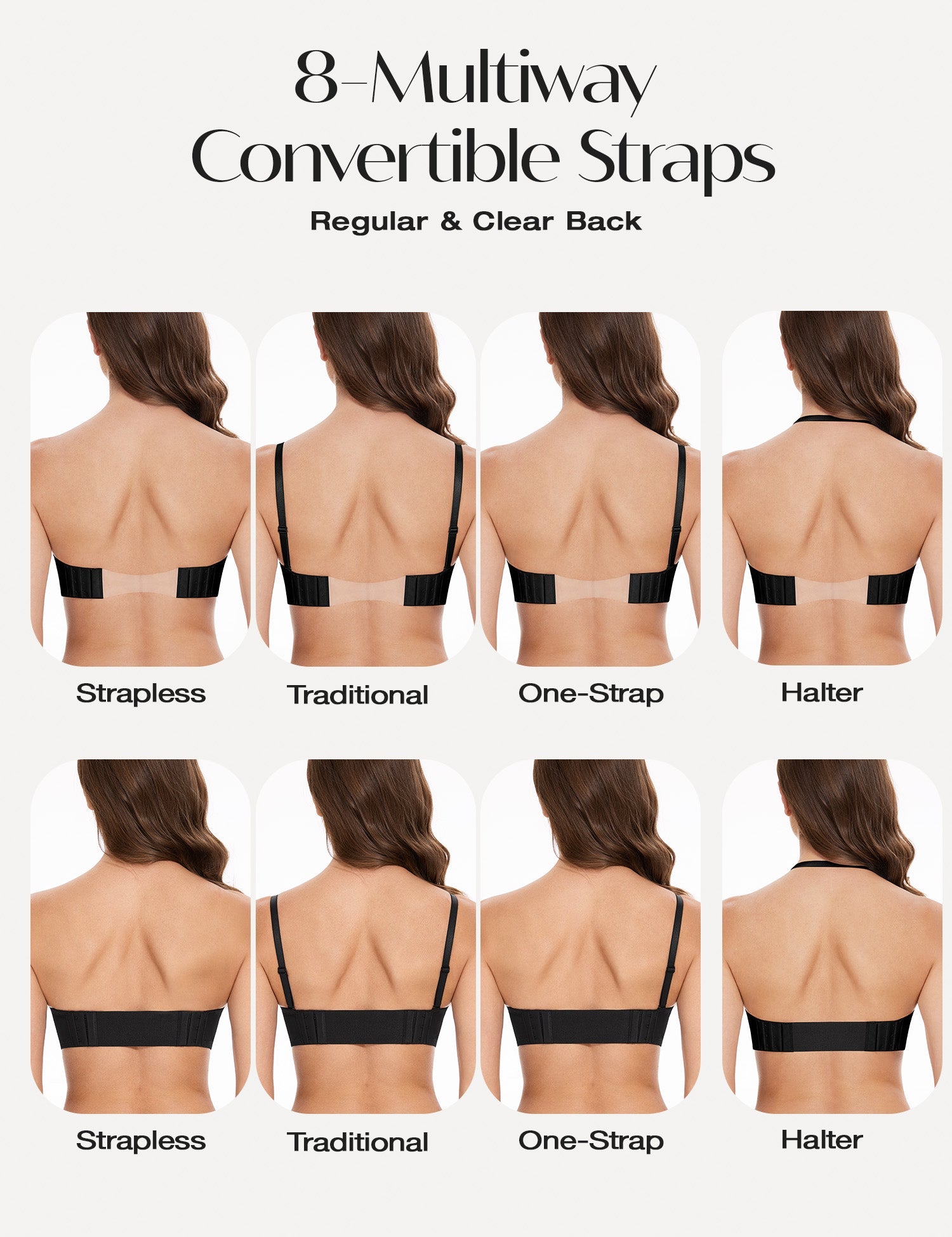 Deep V Wireless Push - Up Bra Black - WingsLove